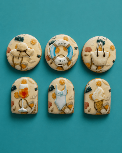 Biscuiți personalizați vară – Beach Club BISQ